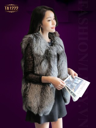 Áo khoác lông ghi-lê Hàn Quốc nhập khẩu cao cấp TA1222 ( Xám đen)