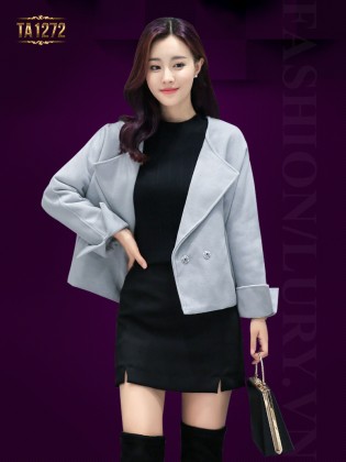 Áo khoác dạ vest dáng ngắn tay lật thời trang TA1272